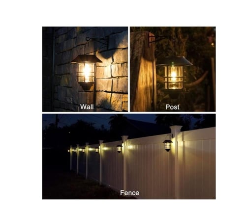 فوانيس جدارية خارجية تعمل بالطاقة الشمسية بتصميم ك...