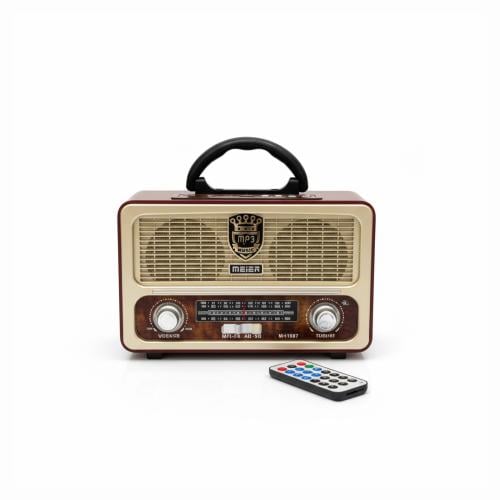 راديو Meier M-111BT المحمول ذو المظهر العتيق.