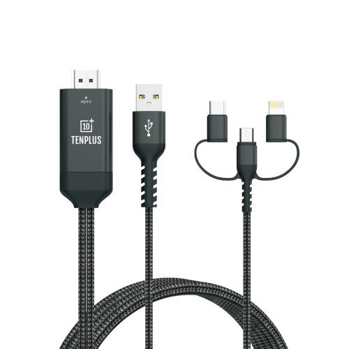 كيبل HDMI مع عدة مخارج LIGHTNING&USB-C&MICRO&USB-A...