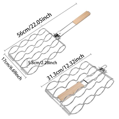 سلة شواء ذرة معدنية.