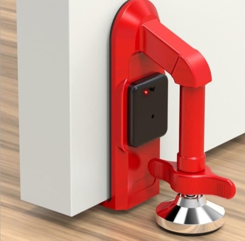 قفل أمان للباب مزود بجهاز إنذار - قابل للحمل