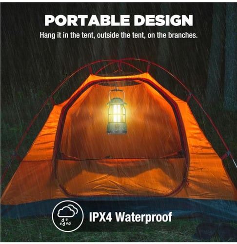 مصباح فانوس يدوي محمول للتخييم والبر