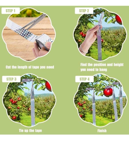 شريط طارد للطيور عاكس للضوء، ويستخدم لإبعاد الطيور...