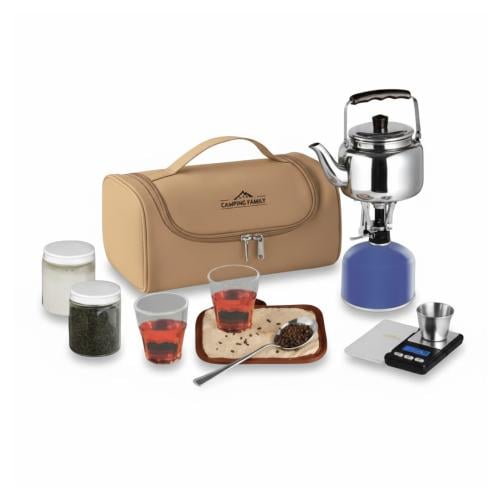 طقم عزبة شاي للرحلات والتخييم