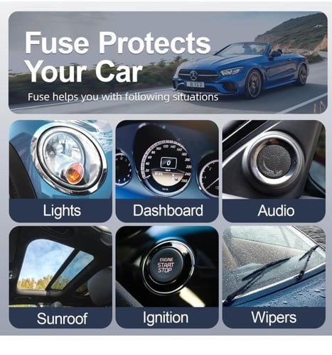 طقم تشكيلة فيوزات السيارة" الذي يحتوي على 180 قطعة...