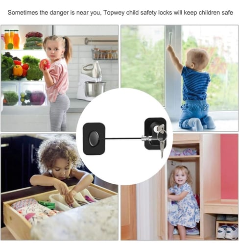 قفل الثلاجة قفل الثلاجة، Topwey 2 حزمة أقفال خزانة...