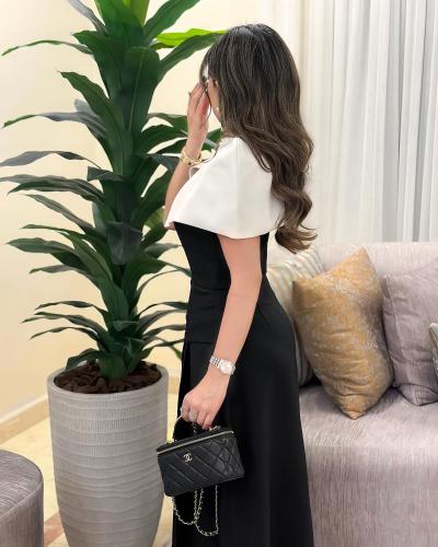 فستان أسود أنيق