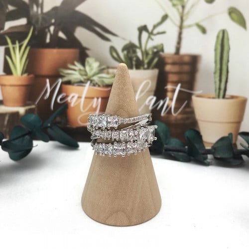 خاتم الهبه فضي سوارفسكي مع الملحقات