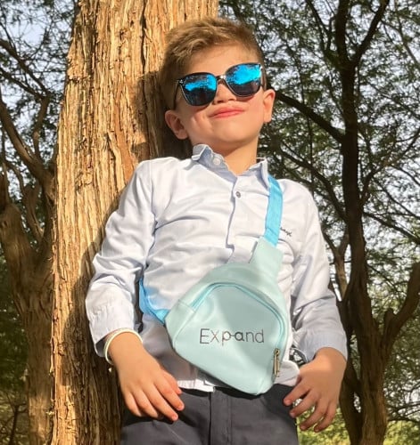 نظارات شمسية للأطفال مستطيلة، إطار نظارة أسود، عدس...