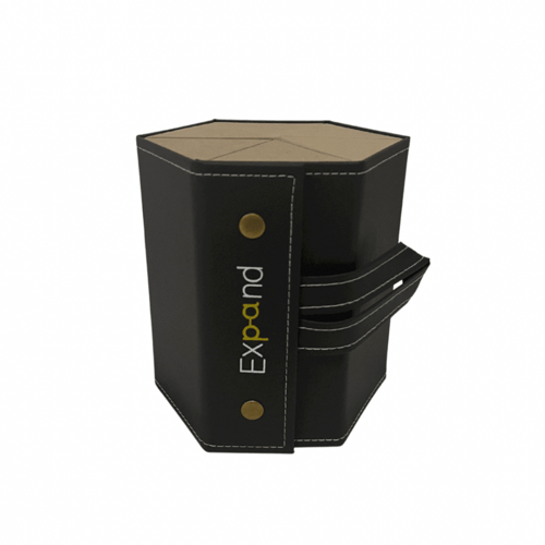 حافظة نظارات جلد سوداء