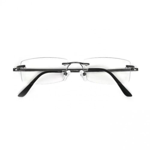 نظارة طبية رجالية مستطيلة بدون فريم عدسة شفافة- EX...