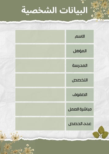ملف إنجاز معلم / معلمة نموذج 004