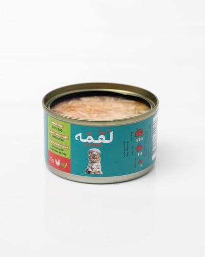 طعام رطب بالدجاج و الخضار مع الجيلي85g من شركة لُق...