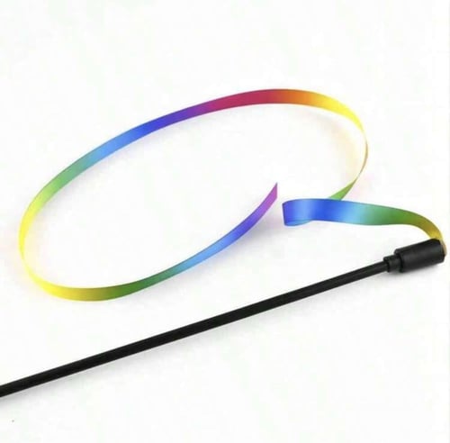 لعبة سناره للقطط بشرائط ملون