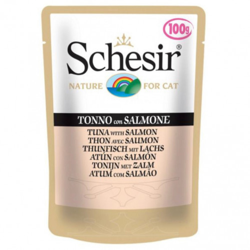 اظرف سمك التونا مع سمك السالمون بالجيلي 100غ من شر...