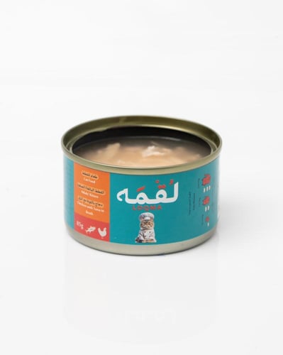 طعام رطب بالدجاج والتونة مع المرق85g من شركة لُقمه