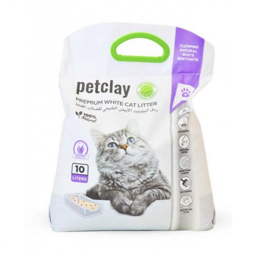 رمل البيتونيت الأبيض الطبيعي برائحة اللافندر 10لتر...