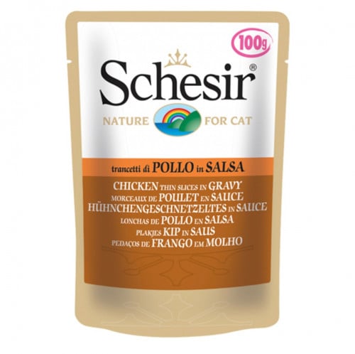 اظرف شرائح الدجاج مع الصلصه100غ من شركة Schesir