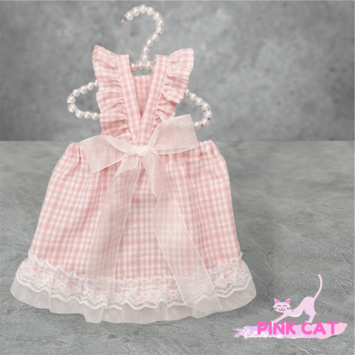 فستان وردي فاتح للحيوانات الأليفة