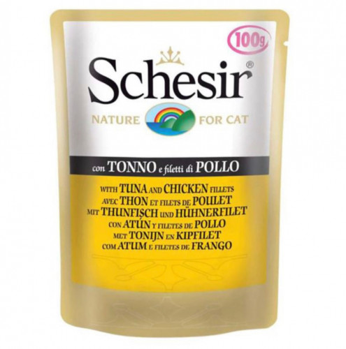 اظرف سمك التونا مع الدجاج بالجيلي 100غ من شركة Sch...