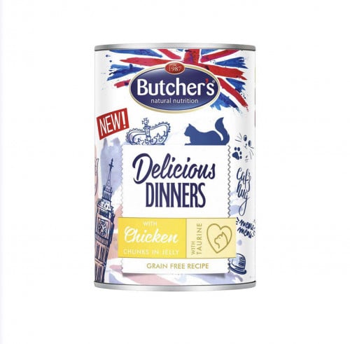 معلب العشاء اللذيذ قطع الدجاج في الجيلي 400g من شر...