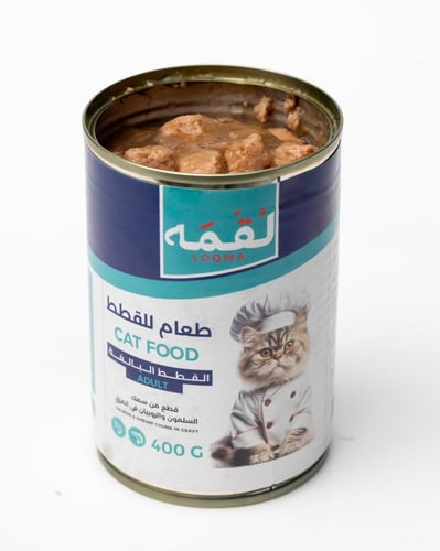 معلب قطع بسمك السالمون والروبيان مع المرق 400gمن ش...