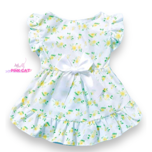 فستان للحيوانات الأليفة بطباعة زهور