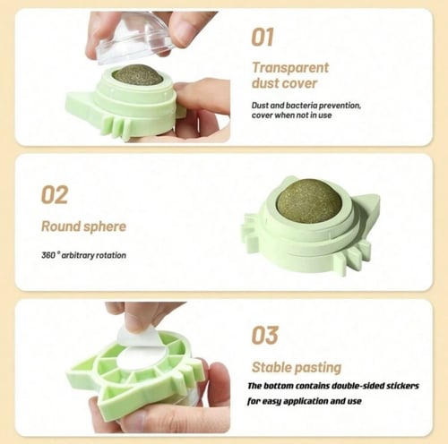 كرة بالعناع البري على شكل قط