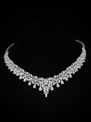 طقم زيركون مطلي O&A