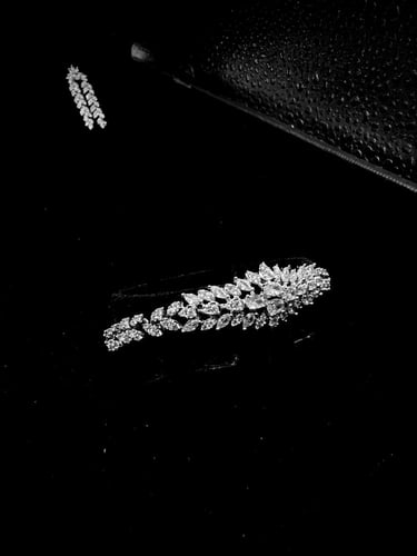 طقم زيركون مطلي O&A