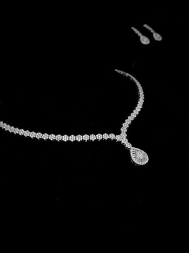 طقم زيركون مطلي O&A