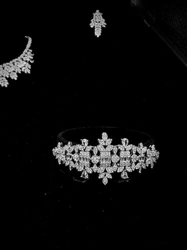 طقم زيركون مطلي O&A