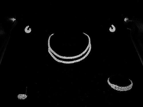 طقم زيركون مطلي O&A