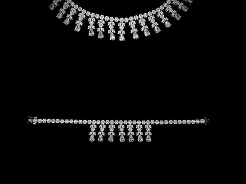 طقم زيركون مطلي O&A