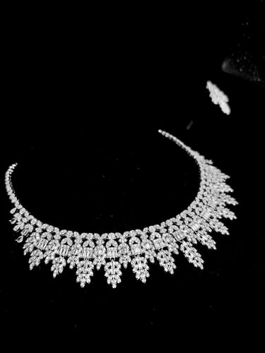 طقم زيركون مطلي O&A