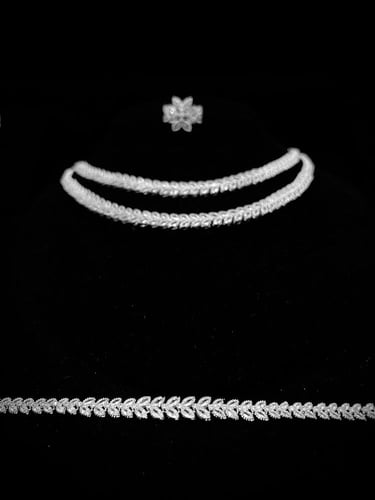 طقم زيركون مطلي O&A