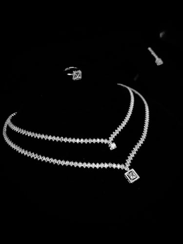 طقم زيركون مطلي O&A