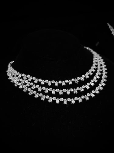 طقم زيركون مطلي O&A