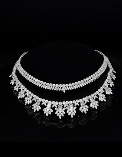 طقم زيركون مطلي O&A