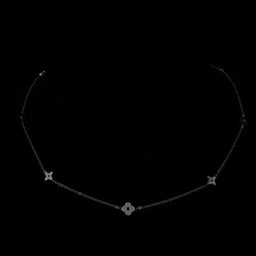 (Silver Necklace) O&A سلسال مطلي فضي