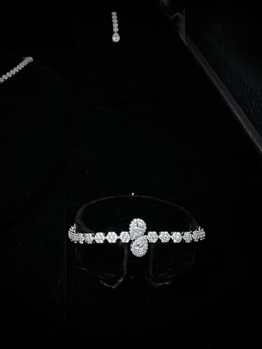 طقم زيركون مطلي O&A