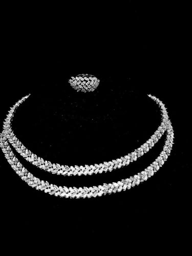 طقم زيركون مطلي O&A