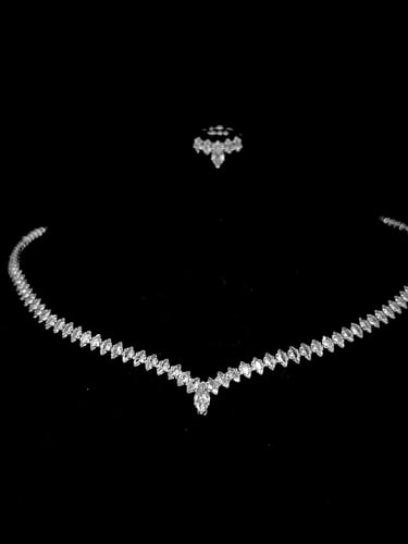 طقم زيركون مطلي O&A