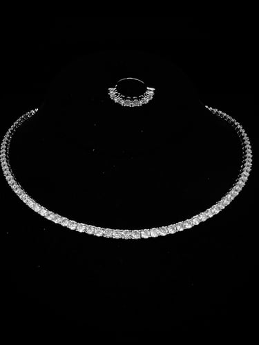 طقم تنس زيركون مطلي O&A