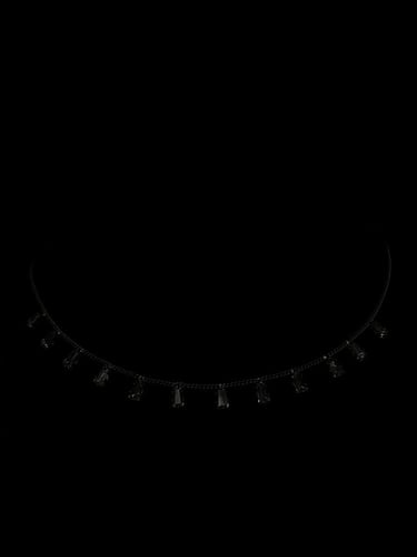 (Silver Choker Necklace) O&A سلسال شوكر مطلي فضي
