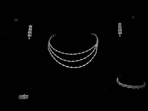 طقم زيركون مطلي O&A