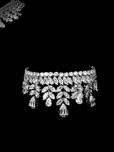 طقم زيركون مطلي O&A