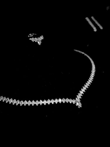 طقم زيركون مطلي O&A