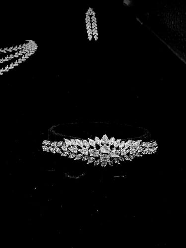 طقم زيركون مطلي O&A