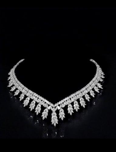 طقم زيركون مطلي O&A